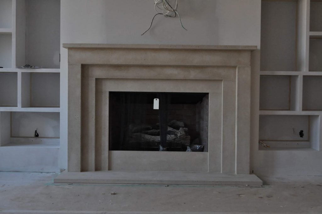 Modern Stone Fireplace Mantel, Modern Stone Fireplace Surround